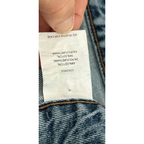 COLOVOS Jeans Size 28 Med Wash Leather Patch - Picture 10 of 10